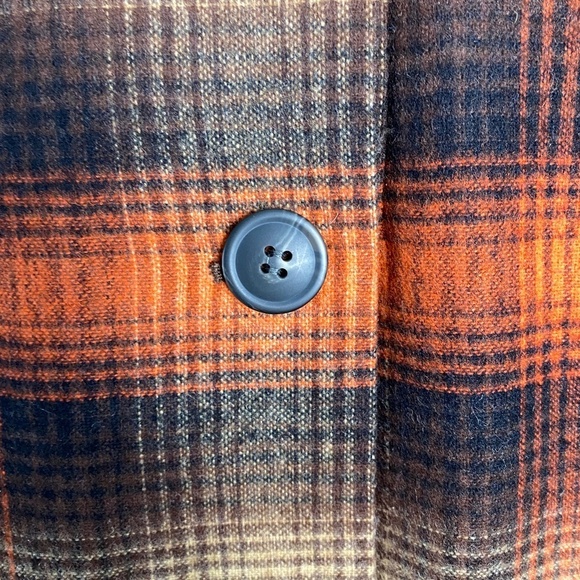 Classiques Entier Women's Orange/Brown Plaid Wool Pull On Pencil Skirt Size 8 - Picture 5 of 14